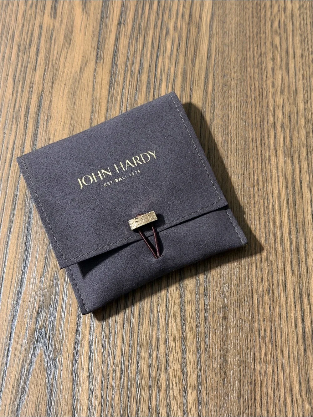 John Hardy Black Braided Leather Bracelet with 14k Gold Clasp Hook 5mm